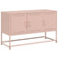 tv-bord 100,5x39x60,5 cm stål lyserød