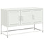 tv-bord 100,5x39x60,5 cm stål hvid