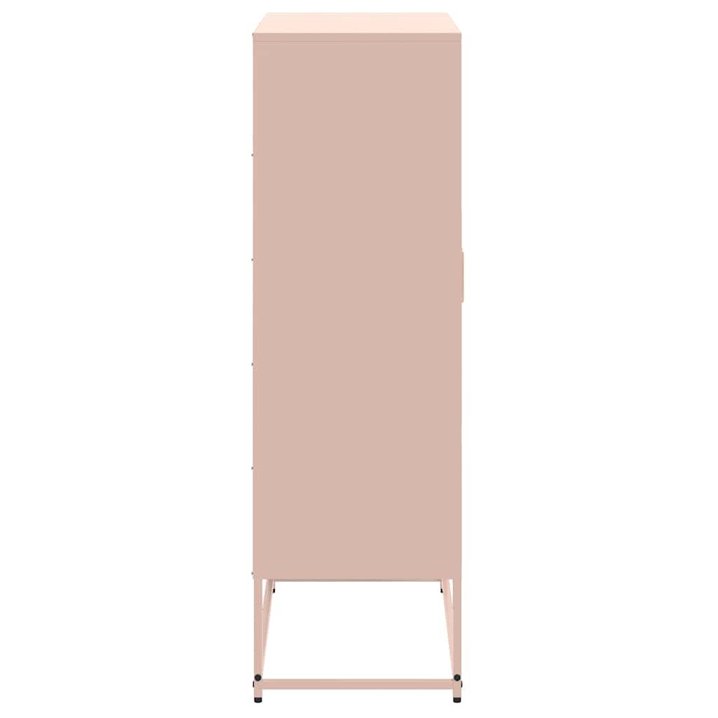 skab 68,5x38,5x123,5 cm stål lyserød