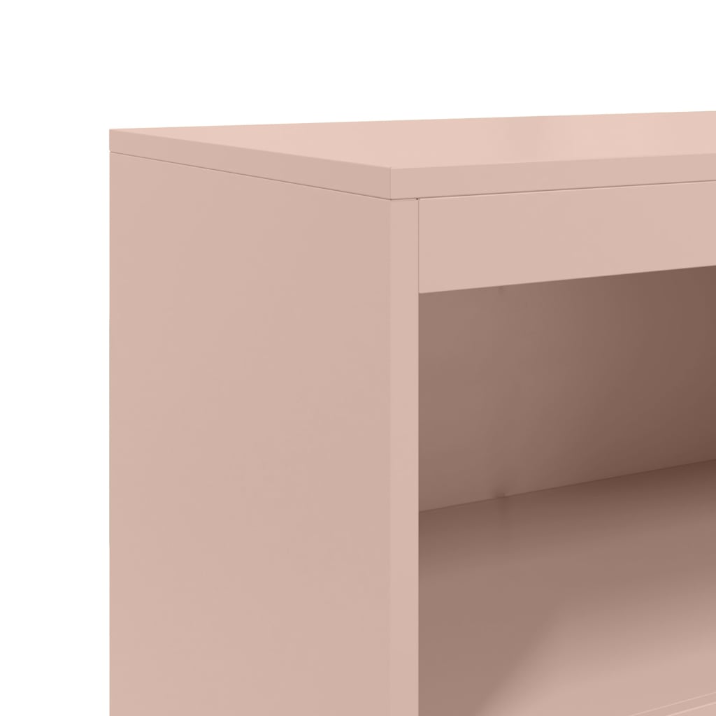 skab 68,5x38,5x123,5 cm stål lyserød