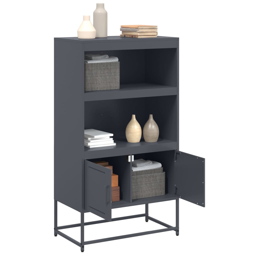 skab 68,5x38,5x123,5 cm stål antracitgrå