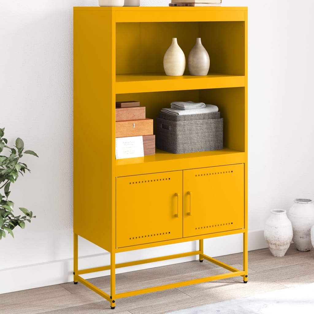 skab 68,5x38,5x123,5 cm stål sennepsgul