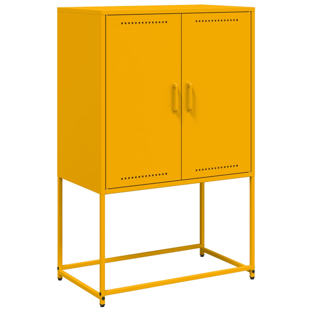 skab 68,5x38,5x107 cm stål sennepsgul