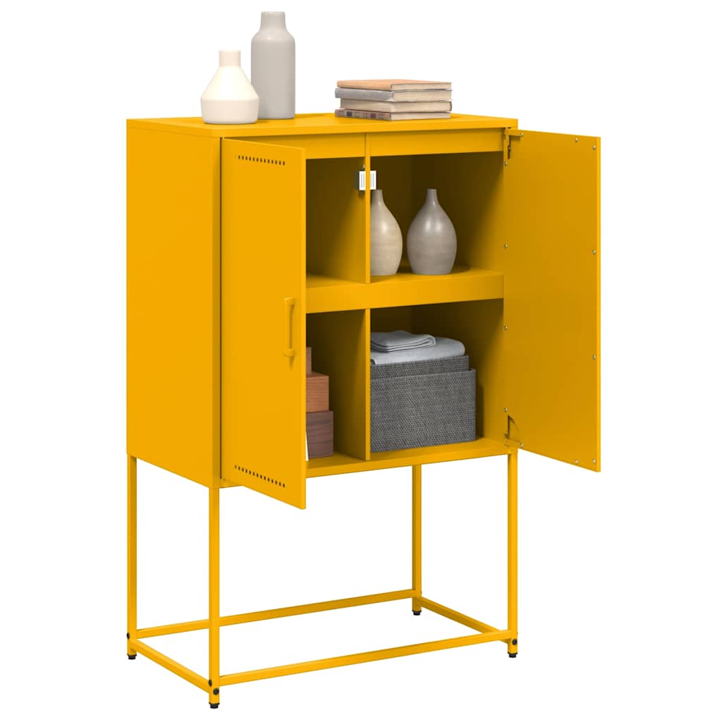 skab 68,5x38,5x107 cm stål sennepsgul