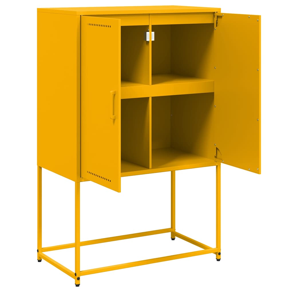skab 68,5x38,5x107 cm stål sennepsgul