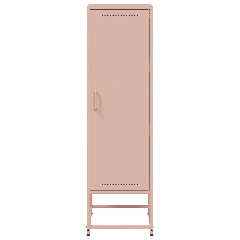 skab 36x39x123 cm stål lyserød