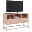 tv-bord 100,5x39x60,5 cm stål lyserød