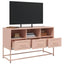 tv-bord 100,5x39x60,5 cm stål lyserød