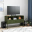 tv-bord 100,5x39x60,5 cm stål olivengrøn