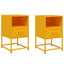 sengeborde 2 stk. 36x39x60,5 cm stål sennepsgul