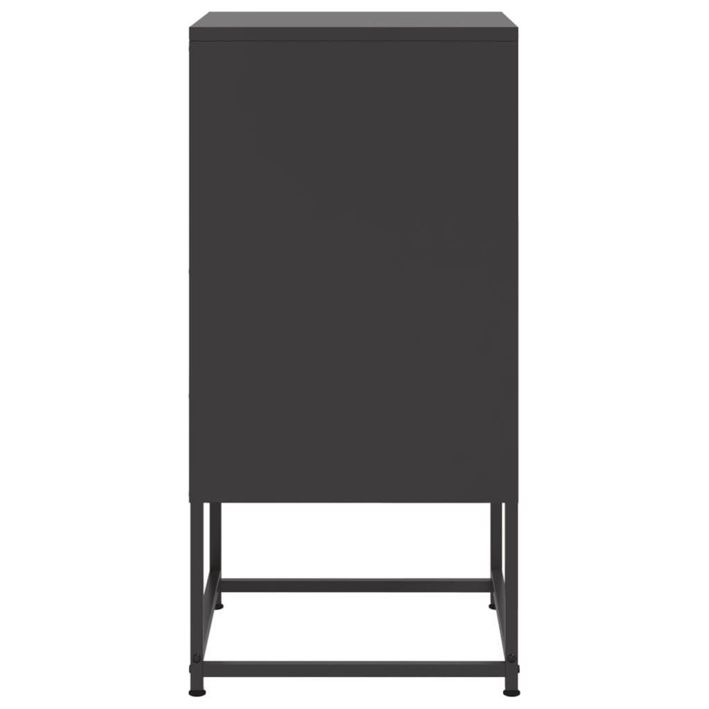sengeborde 2 stk. 36x39x78 cm stål sort