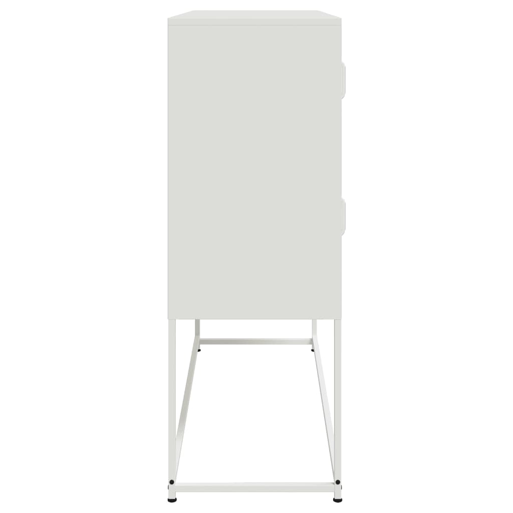 skænk 100,5x39x107 cm stål hvid