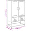skab 68x39x111,5 cm stål sort