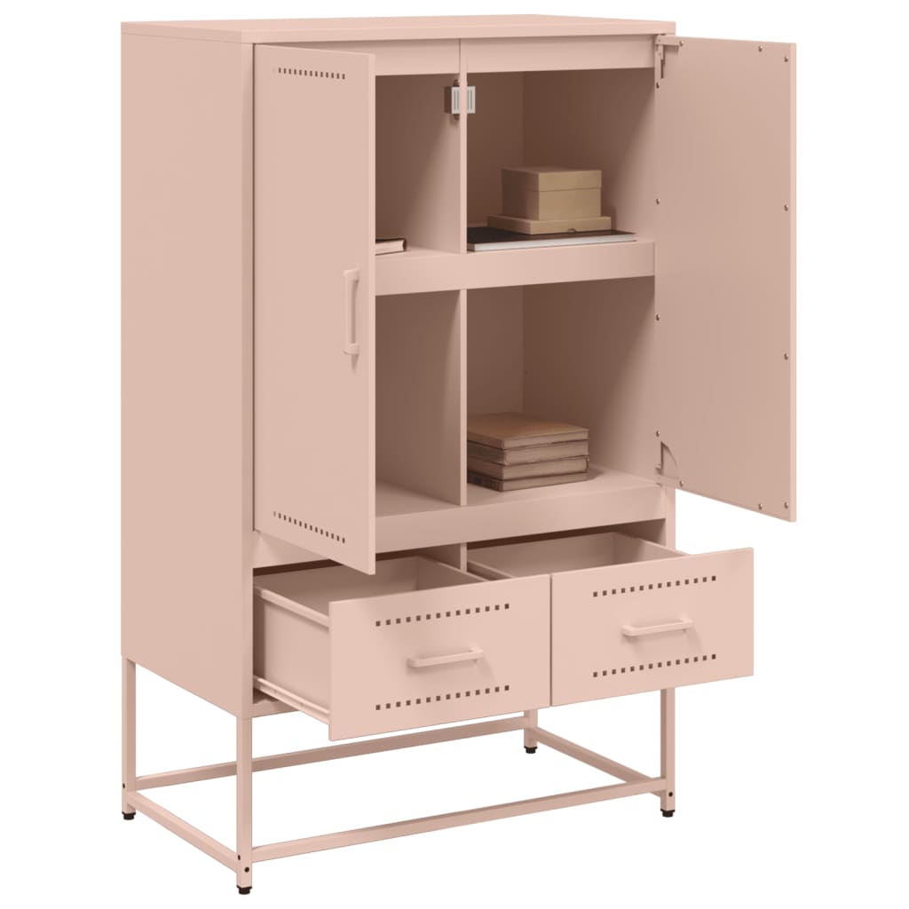 skab 68x39x111,5 cm stål lyserød