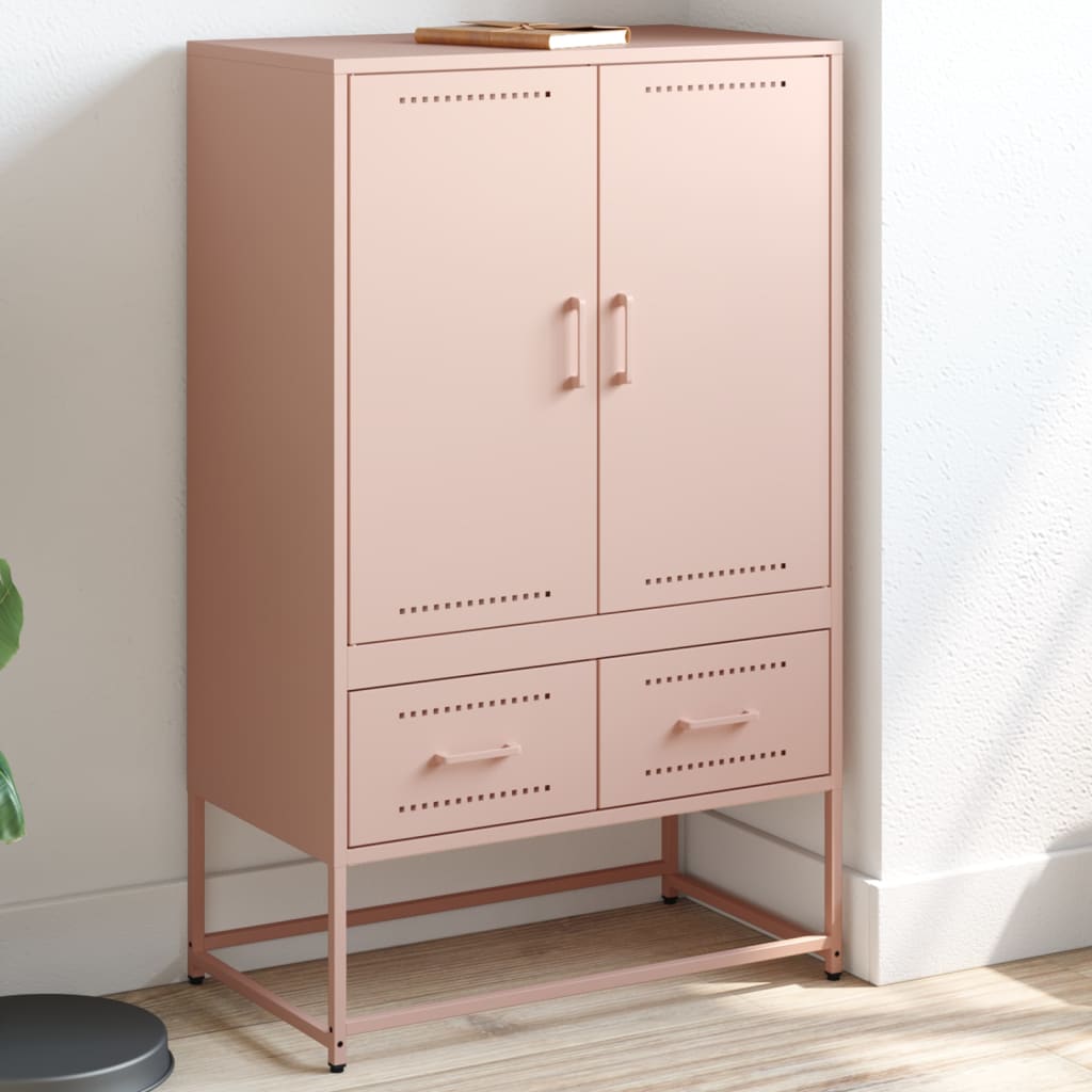 skab 68x39x111,5 cm stål lyserød