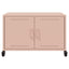 tv-bord 68x39x43,5 cm stål lyserød