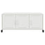 tv-bord 100,5x39x43,5 cm stål hvid