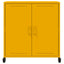 skab 68x39x72 cm stål sennepsgul