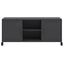 tv-bord 100,5x39x43,5 cm stål sort