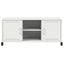 tv-bord 100,5x39x43,5 cm stål hvid