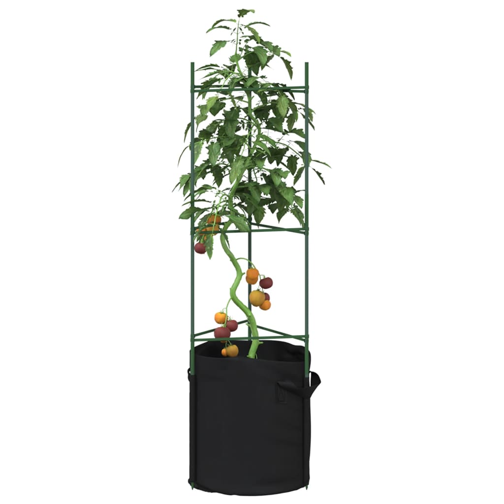 plantestativer med planteposer 2 stk. 116 cm stål og PP billede