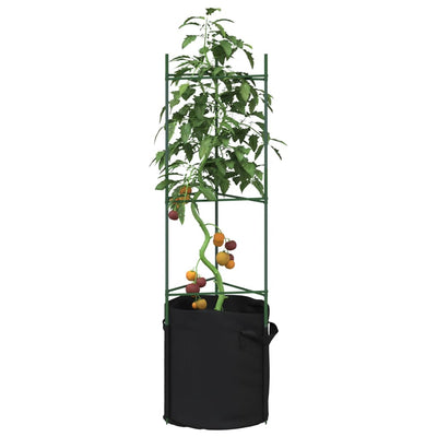 plantestativer med planteposer 2 stk. 116 cm stål og PP