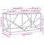 sofabord med transparent glastop 78,5x40x41 cm stål