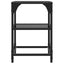 sofaborde 2 stk. 30x30x45 cm sort glastop stål