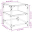 sofaborde med transparent glastop 2 stk 40x40x45 cm stål