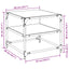 sofaborde med transparent glastop 2 stk 50x50x45 cm stål