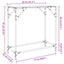 konsolbord med transparent glastop 80x35x81 cm stål