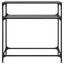 konsolbord med sort glastop 80x35x81 cm stål