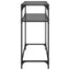 konsolbord med sort glastop 80x35x81 cm stål