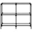 konsolbord med transparent glastop 98x30x81 cm stål