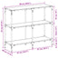 konsolbord med transparent glastop 98x30x81 cm stål