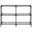 konsolbord med transparent glastop 118,5x30x81 cm stål