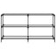 konsolbord med transparent glastop 158,5x30x81 cm stål