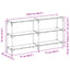 konsolbord med transparent glastop 158,5x30x81 cm stål