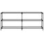 konsolbord med transparent glastop 194,5x30x81 cm stål