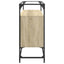 skænk med glastop 98x35x81 cm konstrueret træ sonoma-eg