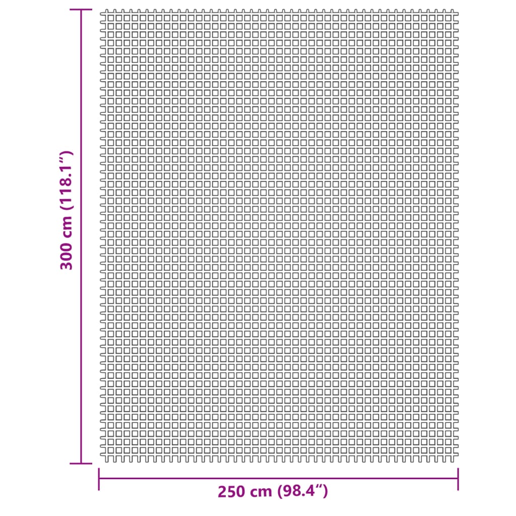 telttæppe 3x2,5 m cremefarvet