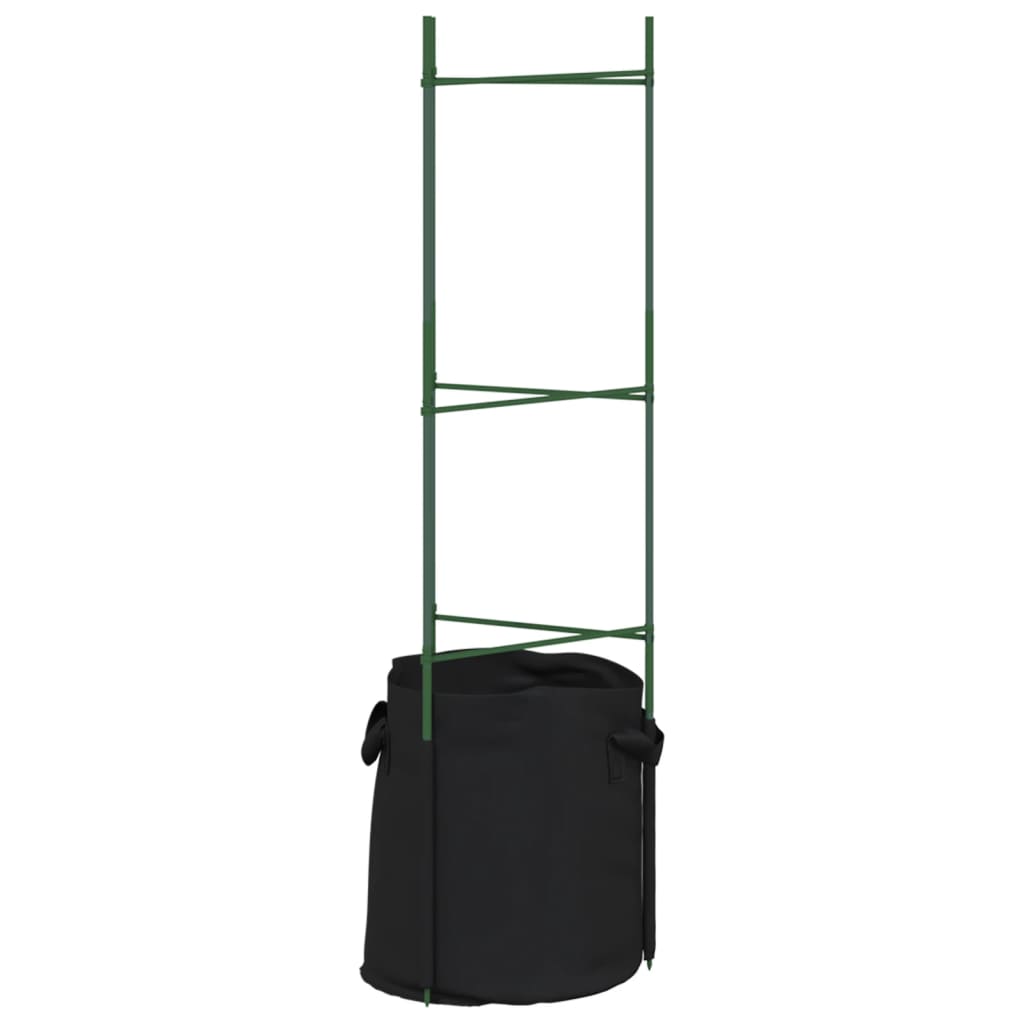 espalierer med planteposer 8 stk. 116 cm stål og PP