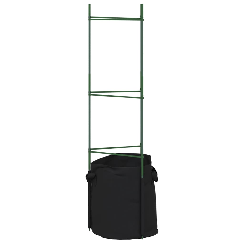 espalierer med planteposer 8 stk. 116 cm stål og PP