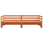 daybed m. udtræk uden madrasser 90x190cm massivt træ gyldenbrun