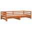 daybed m. udtræk uden madrasser 90x190cm massivt træ gyldenbrun