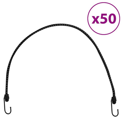 elastiksnore 50 stk. med refleksstriber og kroge 88 cm
