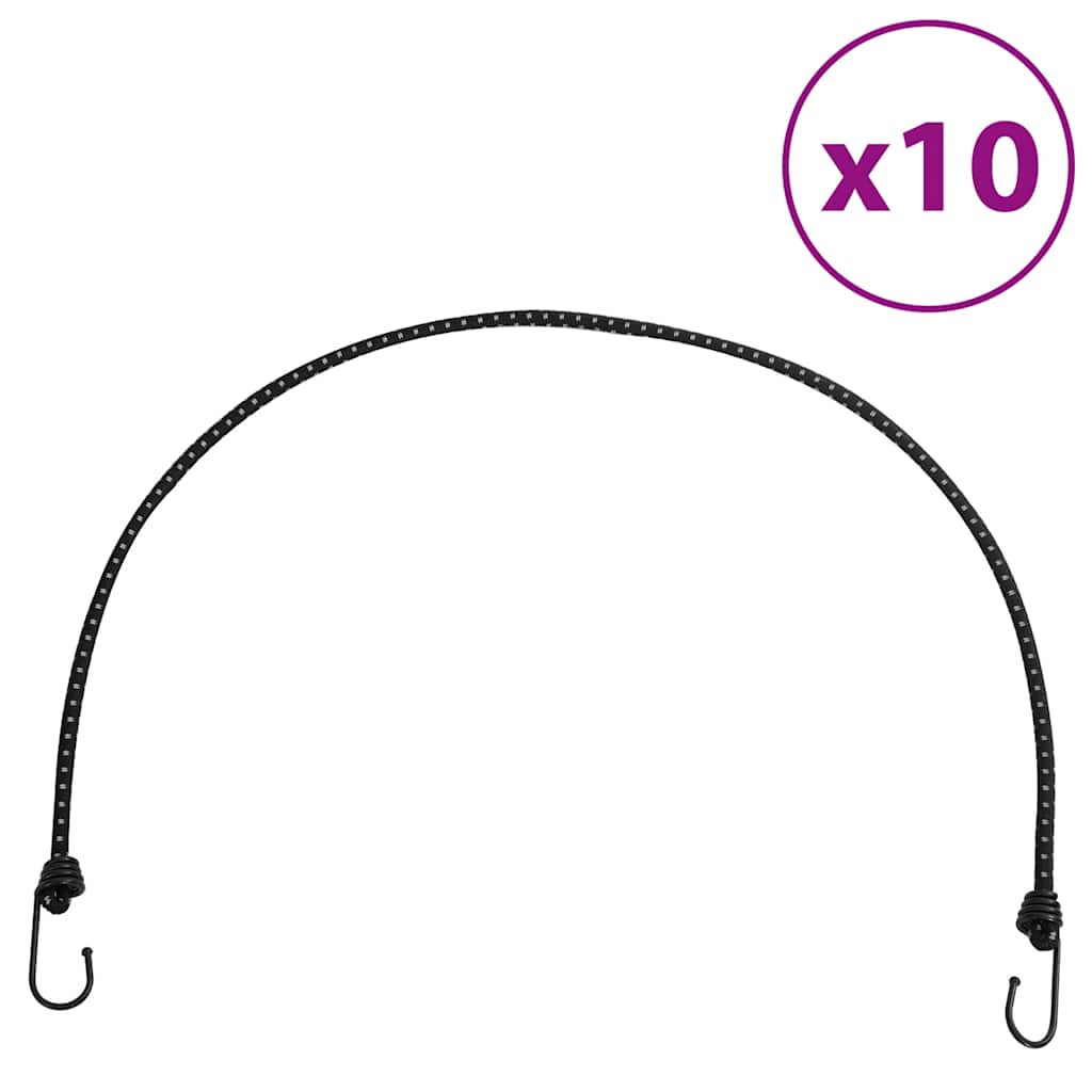 elastiksnore 10 stk. med refleksstriber og kroge 100 cm billede