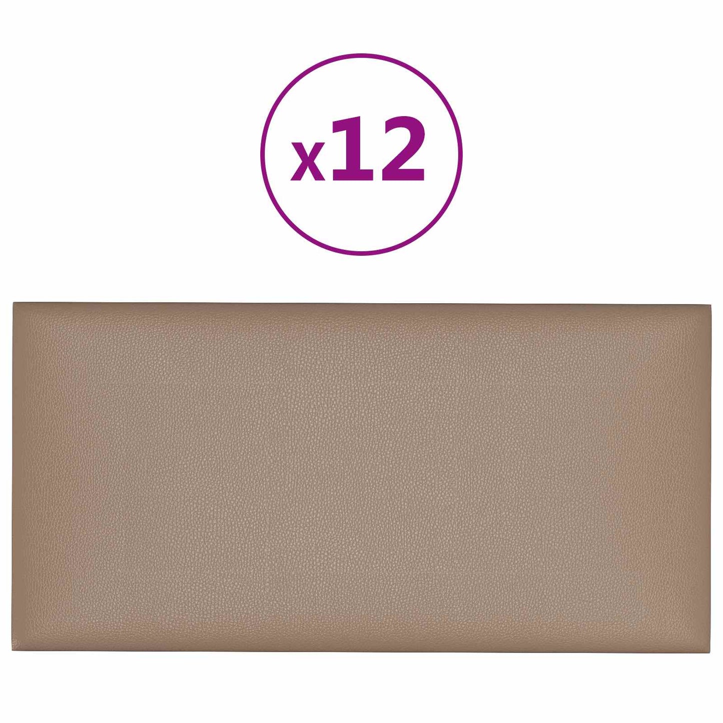 Væghovedgærde 12 pcs 30 x 15 cm Cappuccino Stof