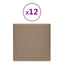 Væghovedgærde 12 pcs 30 x 30 cm Cappuccino Stof