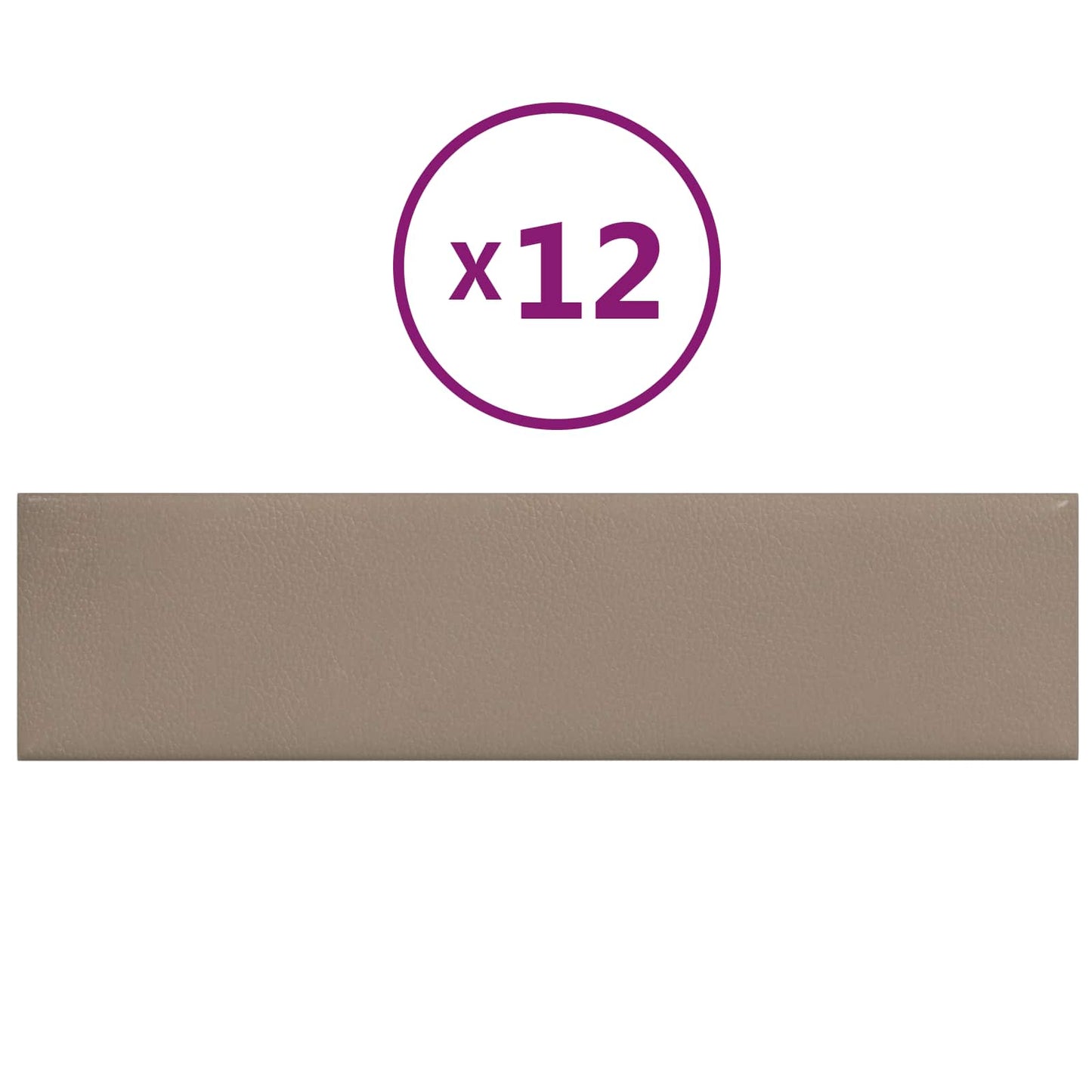 Væghovedgærde 12 pcs 60 x 15 cm Cappuccino Stof